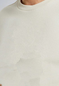 Sweat-shirt à col rond personnalisé en coton 100% imprimé numériquement pour l'hiver, couleur beige clair, en molleton doux, décontracté, pour hommes et femmes - Product Image 3