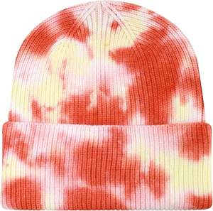 Custom Embroidery 4 Corner Round Skiing <b>Head</b> <b>Cover</b> Tie Dye Beanies Women Factory Wholesale Caps jacquard - Product Image 5