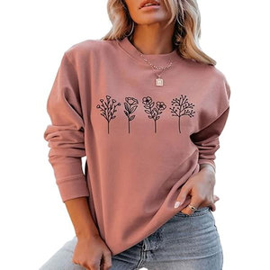 Wholesale High Quality Custom Breathable Eco-Friendly Waterproof Lined Front Logo Knitted Women's Sweatshirt - Product Image 6