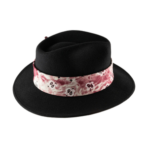 Black Square Scarf with Pink Paisley Bandana for Women Adult Fashion Accessory All Seasons Wear - Product Image 3