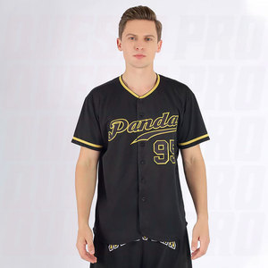 Custom Button Pinstripe Polyester <b>Baseball</b> Uniform Set Embroidery Canada USA Style Blank <b>Baseball</b> Jersey Team Wear - Product Image 2