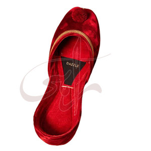 Wholesale Best Quality Private Label Women <b>Khussa</b> New Design Light Weight Soft Velvet Anti-Slippery All Seasons - Product Image 3