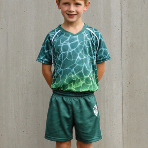 100% Polyester Printed Rugby Footy Uniform Men's Training Wear Footy Uniforms Footy Jersey Tops Rugby <b>Shorts</b> Set Kids - Product Image 4