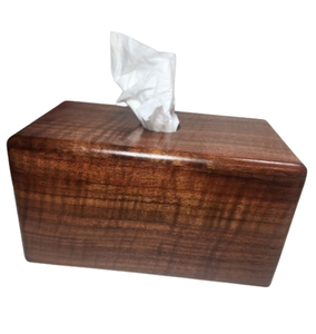 Caja de pañuelos con acabado marrón para sala de estar, caja de pañuelos decorativa de madera, decoración para mesa auxiliar, caja para guardar pañuelos de papel - Product Image 4