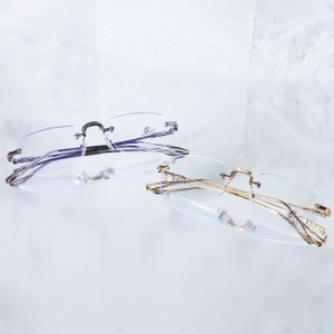 Uv Blauw Licht Blokkerend Goud Zilver Retro Bril Montuur <span class=keywords><strong>Geek</strong></span> Chique Oogbescherming - Product Image 1