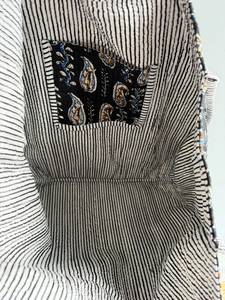 Sac fourre-tout bohème en coton avec broderie cachemire, poignées rayées, ouverture supérieure, pour le shopping toutes saisons, cadeau pour elle - Product Image 6