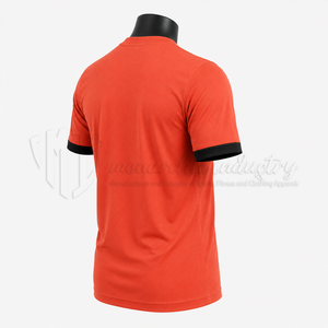 เสื้อฟุตบอลสีส้มแบบยูนิเซ็กซ์ แขนสั้น คอกลม โพลีเอสเตอร์ 100% ระบายเหงื่อได้ดี ระบายอากาศได้ดี ปรับแต่งชื่อทีมได้ สีพื้น - Product Image 4