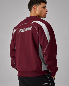 เสื้อสเวตเชิ้ต F2WIN รุ่น Unisex สีดำขาว แขนเสื้อแบบแร็กแลน คอตั้ง สวมใส่สบาย ระบายอากาศได้ดี บุผ้าฟลีซ 100% ผ้าฝ้าย น้ำหนัก 220 กรัม ทรงปกติ - Product Image 2