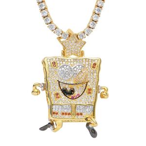 Pendentif Glace Personnage de Dessin Animé de Luxe RAMDUT IMPEX en Argent 925 et Moissanite, Bijoux Hip-Hop Certifiés GRA pour Fêtes et Événements, Tendance Mode - Product Image 2
