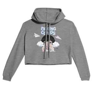 Women's <b>White</b> Cropped Pullover Hoodie <b>Long</b> <b>Sleeve</b> Anime Graphic Print Hooded Sweatshirt Casual <b>Crop</b> <b>Top</b> - Product Image 4