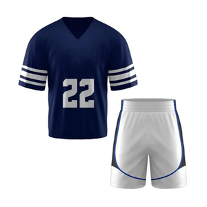 Uniforme de Lacrosse de Manga Corta, 100% Poliéster Transpirable de Secado Rápido, Cuello en V, Alta Calidad, Personalizado OEM, Unisex - Product Image 1