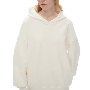 เสื้อฮู้ดดี้โอเวอร์ไซส์แบบเรียบสำหรับผู้ชายและผู้หญิง |   เสื้อฮู้ดดี้ผ้าฟลีซคอตตอนหนานุ่มทรงหลวม สไตล์สตรีทแวร์ พิมพ์โลโก้ตามสั่ง - Product Image 2