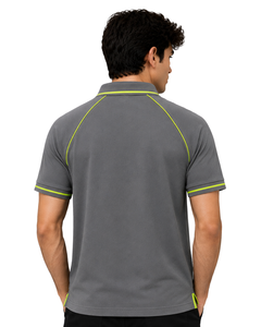 Camiseta Polo Deportiva para Hombre, Color Gris Neón Lima, Personalizada por el Fabricante, Ropa Deportiva Transpirable, Camiseta de Golf Informal, Ajuste Personalizado, Prenda Superior de Verano - Product Image 2