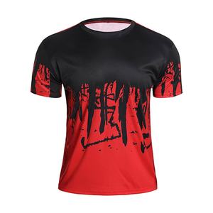 Factory Manufacturer Sports <b>Yarn</b> Dyed Knitted <b>Polyester</b>/Cotton Sublimation T-Shirt Breathable Summer Wear - Product Image 1