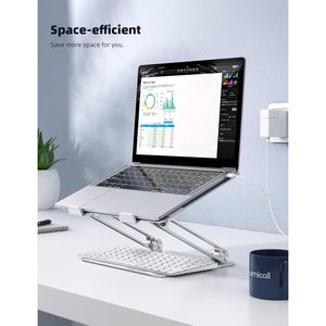 Supporto per Laptop in Alluminio Regolabile e Portatile, Ergonomico e Pieghevole, Stand per Computer e Notebook - Product Image 4