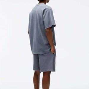 Men Casual Tracksuit Summer Outfits T-Shirts and Shorts Running Jogging Sports Suit Set 100% Cotton New Fashion Style 2Pcs Sets - Product Image 3