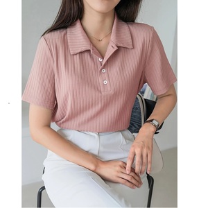 Polo en coton 100 % pour femme, qualité supérieure, prix de gros, logo tricoté personnalisé et coupe courte, exportation du Bangladesh - Product Image 1