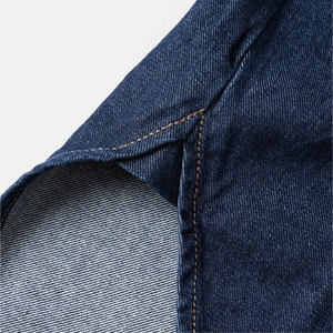 Camisa Vaquera de Algodón 100% para Hombre, Estilo Vintage Oscuro, Transpirable, con Enzimas, Casual, Manga Larga, con un Solo Botón, Aspecto Lavado, OEM/ODM - Product Image 5