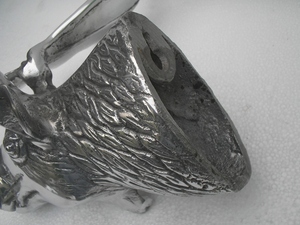 Estatua de metal para colgar en la pared con cabeza de alce para decoración interior, tamaño 8 pulgadas, arte mural compacto de animales, decoración moderna de pared metálica. - Product Image 6