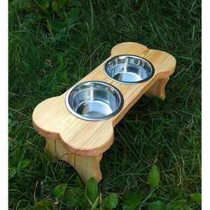 Gamelle pour chien en bois artisanale de qualité export, produit promotionnel pour animaux de compagnie - Product Image 4