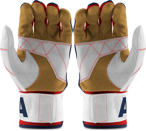 Outdoor <b>Baseball</b> Batting <b>Gloves</b> Leather Adult Wrist Support Eco-Friendly Comfortable Customizable Breathable Durable Soft Feel - Product Image 2