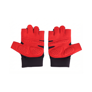 Unisex Red Half-<b>Finger</b> Fitness Gloves Breathable Non-Slip Weight Lifting Gym Training - Product Image 2