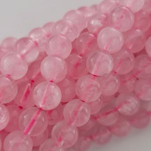 Wholesale 4mm 6mm 8mm Natural Madagascar Rose Quartz Loose Gemstone Beads for Jewelry Making for Decorative Accessories - Product Image 3