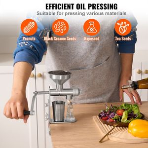 Pressa per Olio Manuale in Acciaio Inossidabile, Estrattore Domestico con Nucleo Motore, Facile da Pulire, con Componenti Rimovibili - Product Image 2