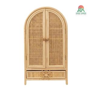 Armoire en rotin NHAT MINH pour enfants avec cintres, rangement écologique pour bébés et enfants, design scandinave - Product Image 2