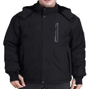 Chaqueta de Invierno con Capucha para Hombre, Negra, Impermeable, con Cierre de Cremallera, Exterior de Poliéster/Nailon, Corte Regular, para Actividades al Aire Libre - Product Image 5