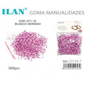 Gomma per Artigianato 300 Pezzi Bianco Viola Ref221367 - Product Image 3