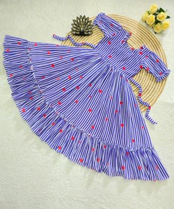 ชุดเดรสพิมพ์ลายแฟนซีมูล ชานเดรี แบบชิ้นเดียว สวมใส่ได้ทุกวัน ราคาขายส่ง เสื้อผ้าชาติพันธุ์ สีม่วง - Product Image 3