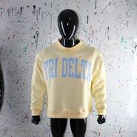 Sudadera TRI DELTA con Cuello Alto, 100% Algodón, Cuello Ancho, Invierno, Hilos Finos Vintage