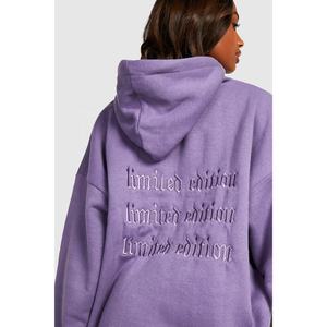 Vente en gros de sweats à capuche pour femmes de haute qualité, coupe courte, délavés à l'acide, avec impression en relief et broderie, collection printemps, logo, coupe oversize, 100% coton - Product Image 5