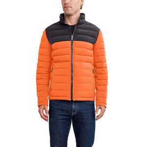 Custom Logo Winter Puffer <b>Jacket</b> <b>Men</b> Canvas Waterproof Breathable Zipper Closure Stand Collar Outdoor Wear - Product Image 5