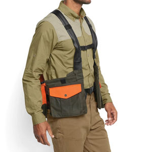 Gilet de chasse Upland sur mesure, orange beige, en toile, avec bretelles rembourrées réglables, service OEM, vente chaude - Product Image 3