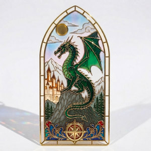 Marcapáginas de Metal con Dragón Esmaltado Transparente |   Marcapáginas de Esmalte Suave Personalizado con Diseño de Fantasía |   Lector de Libros Electrónicos Colorful Dragon, Regalo OEM - Product Image 1