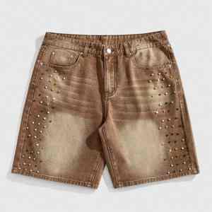 Shorts de Mezclilla de Moda, Shorts de Mezclilla de Alta Calidad con Color Personalizado, Tallas para Hombre, Cintura Elástica, Shorts de Mezclilla con Pedrería - Product Image 6