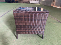 Table basse KD fabriquée au Vietnam, prix de gros, avec plateau en verre trempé, pour villa, salle à manger, jardin, patio, cour, style moderne classique