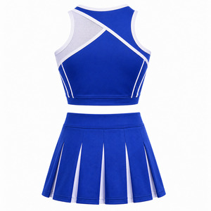 Tenue de Cheerleader Personnalisée de Haute Qualité OEM pour Femmes, Uniforme de Performance avec Logo et Jupe - Product Image 3