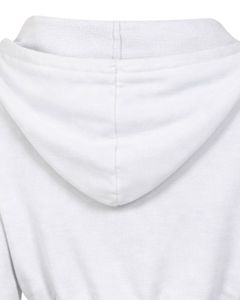Manufacturer Custom Womens Light Grey Cropped <b>Zip</b> <b>Up</b> <b>Hoodie</b> Slim Fit Long Sleeve Casual Streetwear Cotton Fleece Sweatshirt - Product Image 6