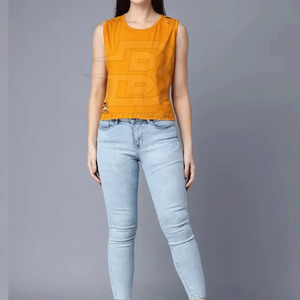 Débardeur respirant pour femme avec logo frontal, 100 % coton de haute qualité, écologique, dernier design, en promotion en ligne - Product Image 5