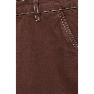 Pantalones Cortos de Lona Vaquera para Hombre de Alta Calidad, 100% Algodón, Casuales, Holgados, de Verano, Color Marrón, Cintura Elástica, Servicio OEM - Product Image 6