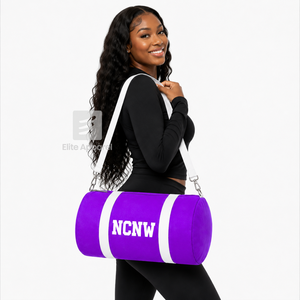 Custom NCNW Council Tote <b>bag</b> purple and White Embroidered Logo Daily Use Large Capacity Nylon polyester <b>duffel</b> <b>bag</b> - Product Image 4