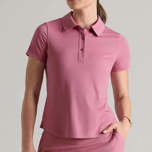Polo de performance pour femme avec étiquette tissée personnalisée – Prix usine pour la distribution de vêtements d'équipe - Product Image 1