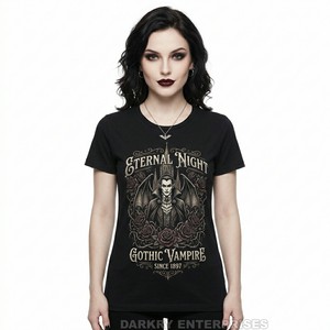 Camiseta Personalizada con Gráfico de Murciélago para Mujer, Estética Oscura, Estampado de Rosas, Algodón, Alquimia Nocturna, Top Gótico, Fabricante de Ropa Femenina - Product Image 6