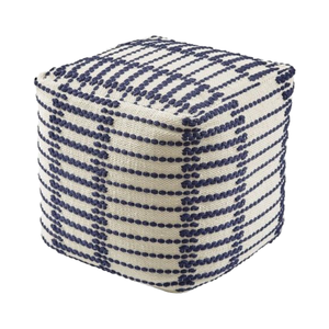 Stylish Handwoven Cotton <b>Pouf</b> Multi-Functional Seating Accent with Bohemian Design Comfort and Style Enhanced By ITHL - Product Image 1