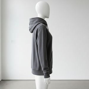 Sweat à capuche long et ample en polaire pour femme, grande taille, personnalisé, de haute qualité, en coton, pour l'hiver, avec col à capuche, poches avant et épaules tombantes - Product Image 6
