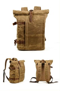 Mochila de Lona y Cuero, Resistente, para Viajes, Escuela, Portátil, Alta Calidad, Venta al Por Mayor, Fabricante, LCB-0093 - Product Image 3