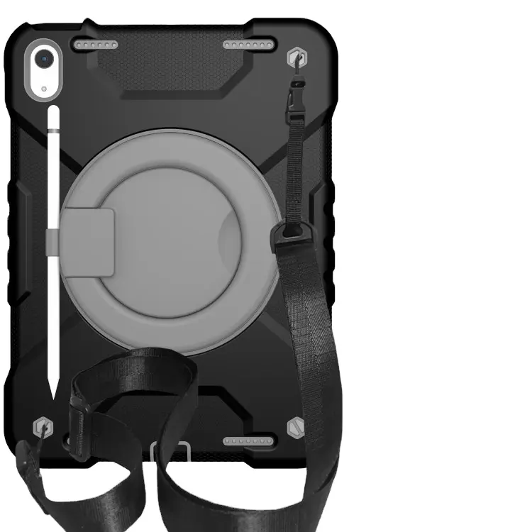 Per iPad 10.9 (2022) custodia per Tablet antiurto cavalletto rotante per PC in Silicone per Tablet con tracolla